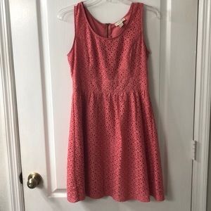Loft Lace Peach / Pink Dress - excellent preloved condition